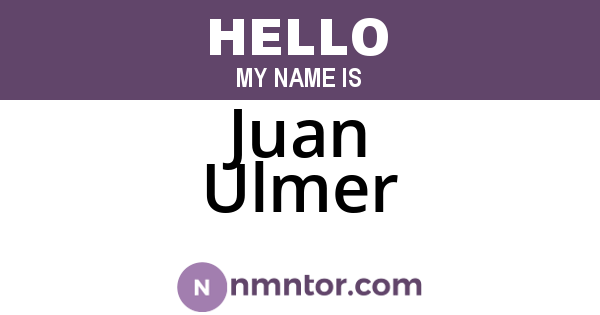 Juan Ulmer