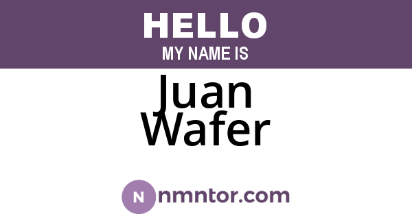 Juan Wafer