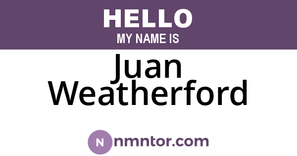 Juan Weatherford
