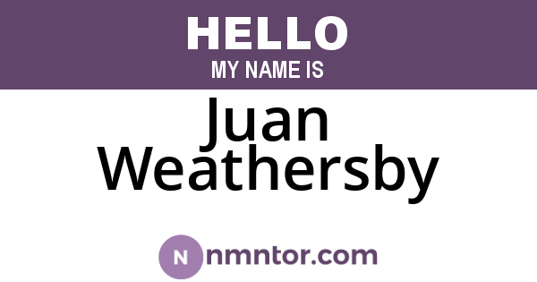 Juan Weathersby