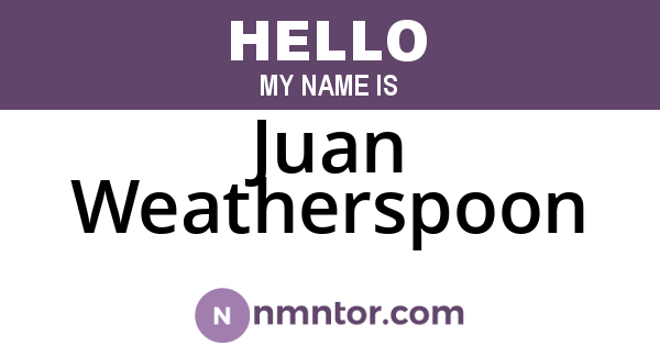 Juan Weatherspoon