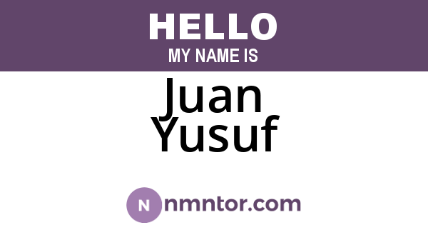 Juan Yusuf