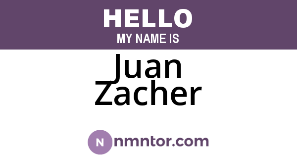 Juan Zacher