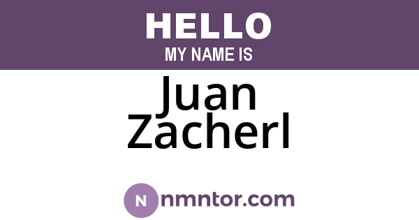 Juan Zacherl