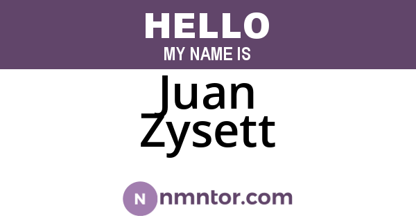 Juan Zysett