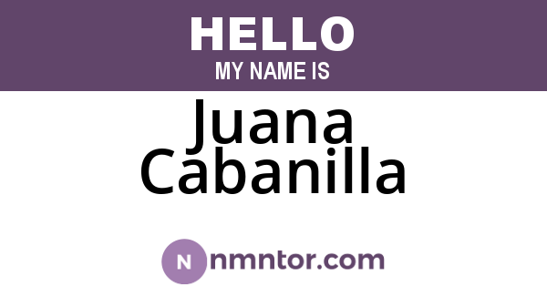 Juana Cabanilla