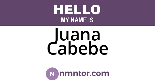 Juana Cabebe