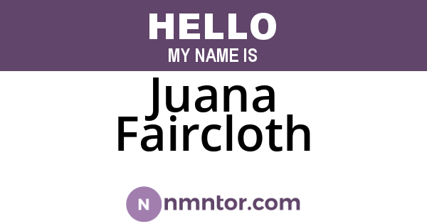 Juana Faircloth