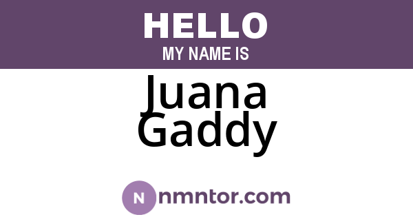 Juana Gaddy
