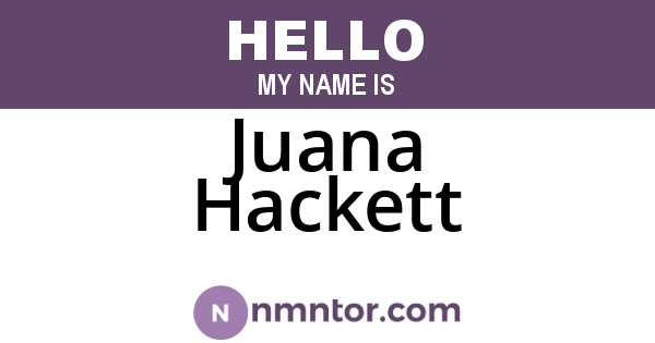 Juana Hackett