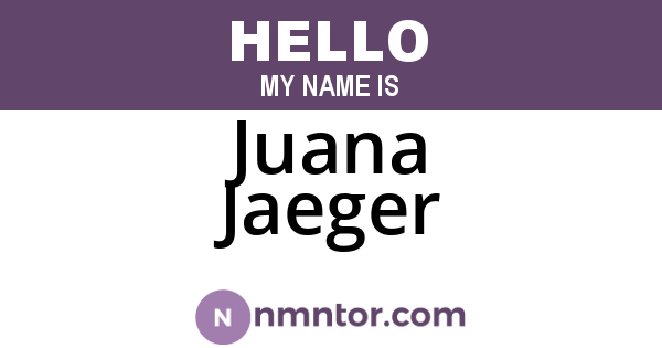 Juana Jaeger