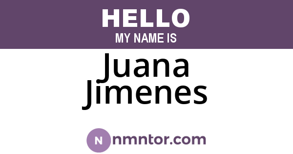 Juana Jimenes