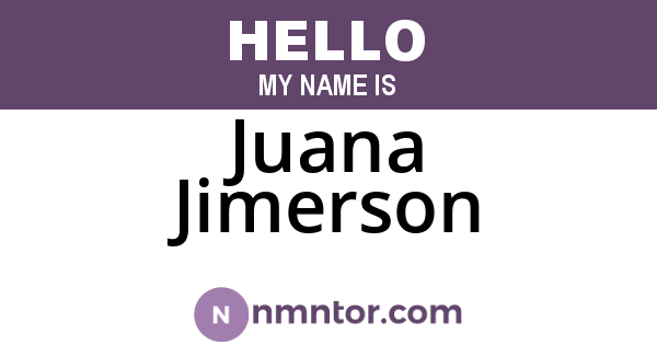 Juana Jimerson