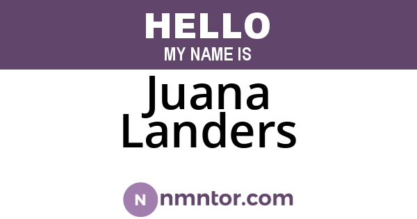 Juana Landers