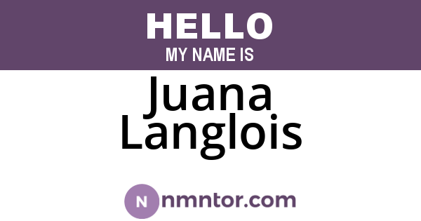 Juana Langlois