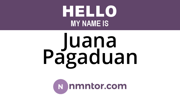 Juana Pagaduan