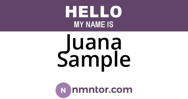 Juana Sample