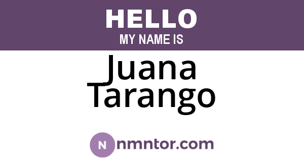 Juana Tarango