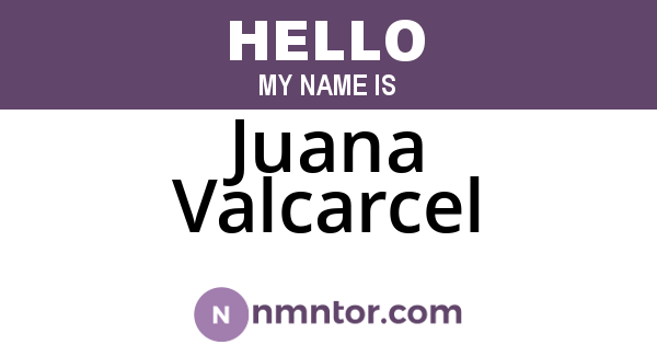 Juana Valcarcel