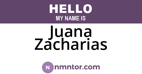 Juana Zacharias