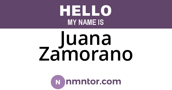 Juana Zamorano