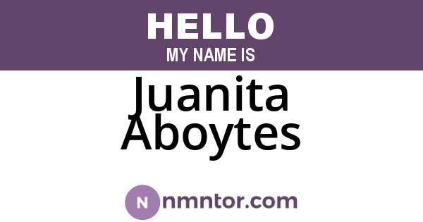Juanita Aboytes
