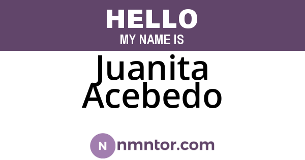 Juanita Acebedo