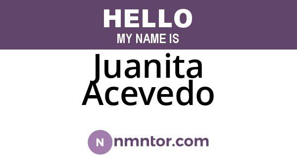 Juanita Acevedo