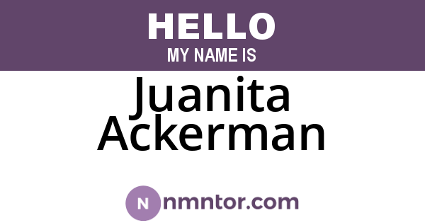 Juanita Ackerman