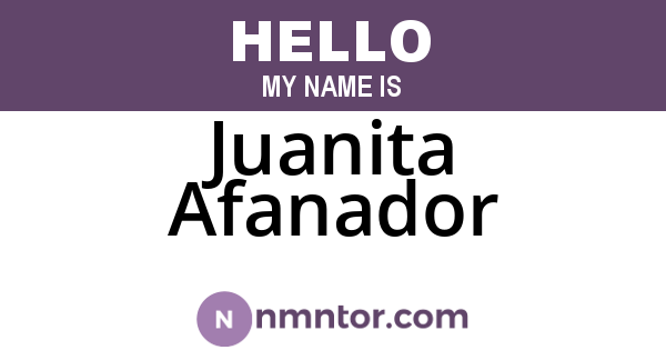 Juanita Afanador