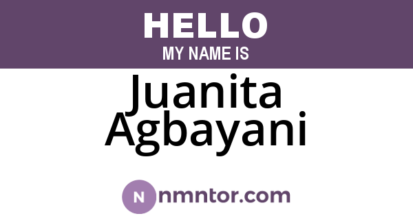 Juanita Agbayani