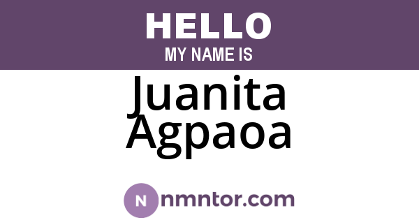 Juanita Agpaoa