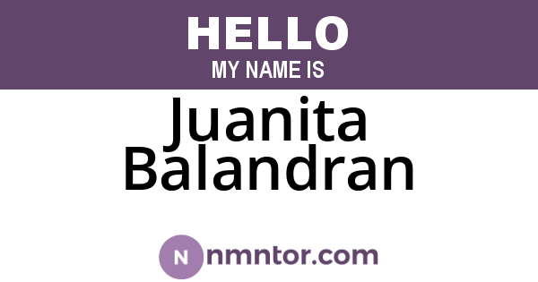 Juanita Balandran