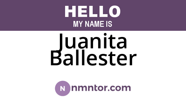 Juanita Ballester