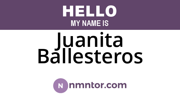 Juanita Ballesteros