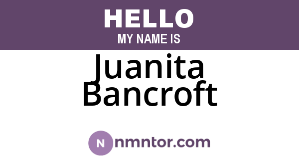 Juanita Bancroft
