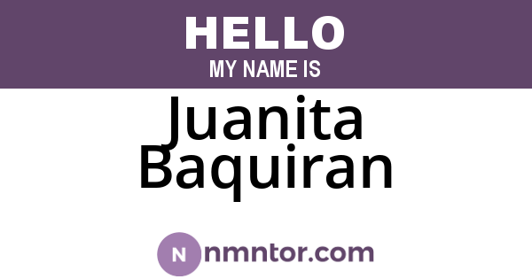 Juanita Baquiran