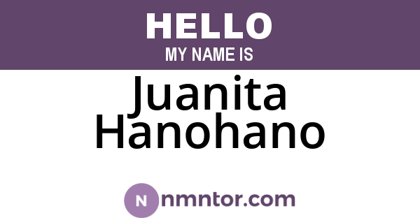 Juanita Hanohano