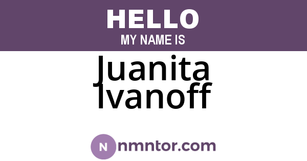 Juanita Ivanoff