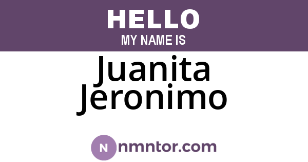 Juanita Jeronimo