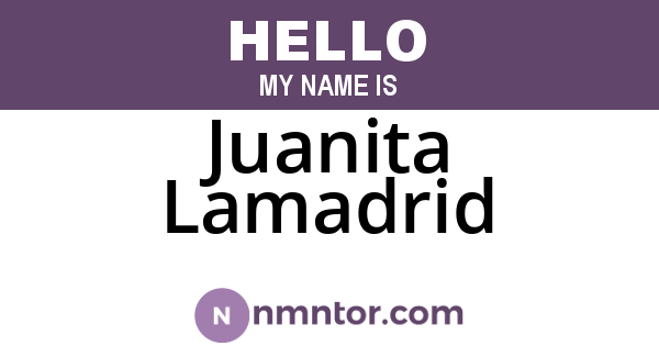 Juanita Lamadrid