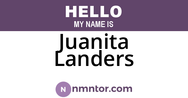 Juanita Landers