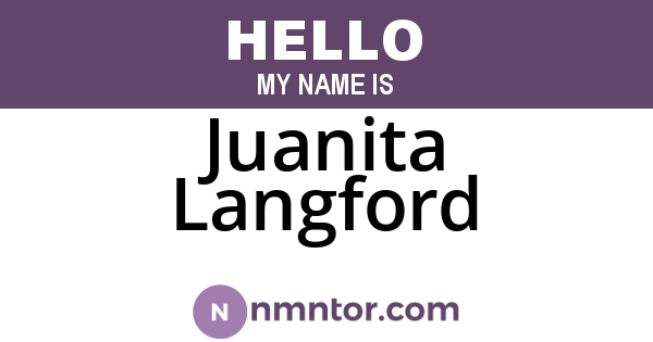 Juanita Langford
