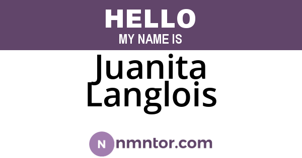 Juanita Langlois
