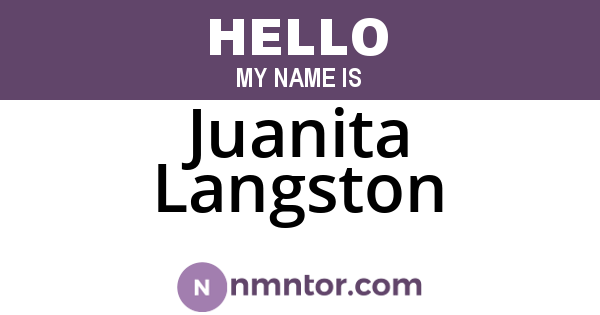 Juanita Langston