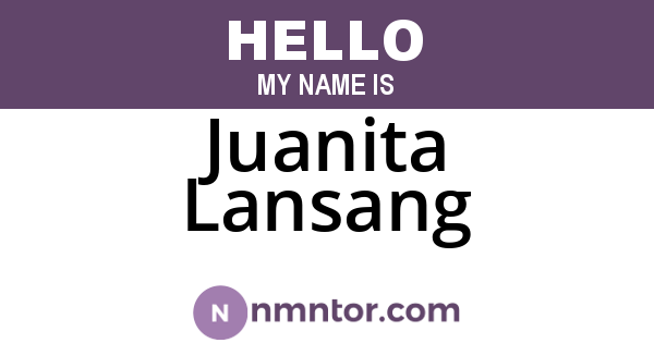 Juanita Lansang