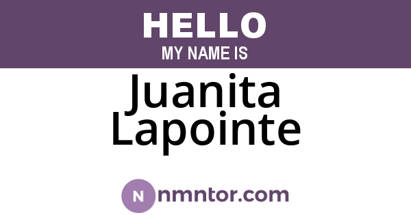 Juanita Lapointe