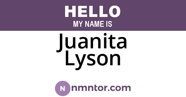 Juanita Lyson