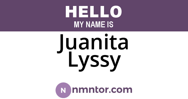 Juanita Lyssy