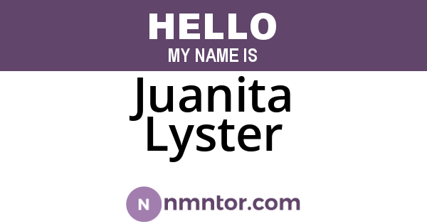 Juanita Lyster